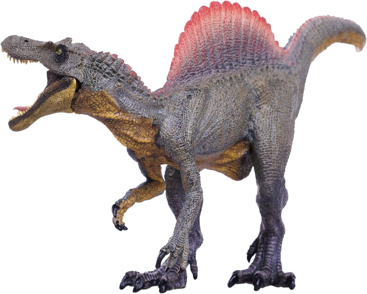 12"Grey Spinosaurus Action Figures Dinosaur Toys for 3 4 5 6 7 Year Old Kids, Early Science Education and Collectible Toys Gift for The Dino Lovers and The Coolest Gift for The Boys