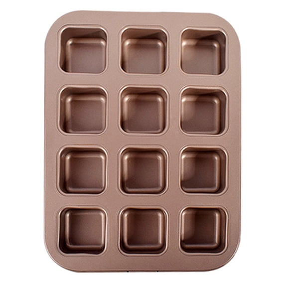 12 Grid Cake Mold Square Bread Burger Muffin Cupcake Mold For Household Non-Stick Baking Pan Oven Trays Pastry Tool