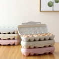 thumbnail image 1 of 12-Grid Reusable Plastic Egg Carton with Lid, Stackable Fridge Egg Holder Tray for Kitchen Restaurant Camping Storage (1pc), 1 of 4