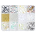 thumbnail image 1 of 12 Grids Bows Charms Mixed Shape Bowknot Nails Art Charms Pearls Resin Nails Art Decorations for Acrylic Nails, 1 of 8