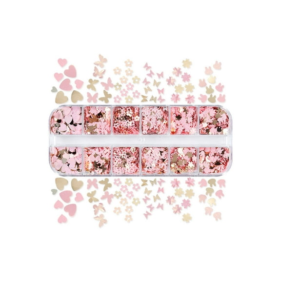 12 Grids Epoxy Resin Fillings Jewelry Making Accessories Sequins Nail Art Decor