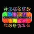 thumbnail image 1 of 12 Grids Nail Art Fluorescent Sequins Holographic Glitter Flakes Resin Filling, 1 of 19