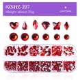 thumbnail image 1 of 12 Grids Nail Decoration Set Featuring Heart Shape Flatback Gems for, 1 of 8