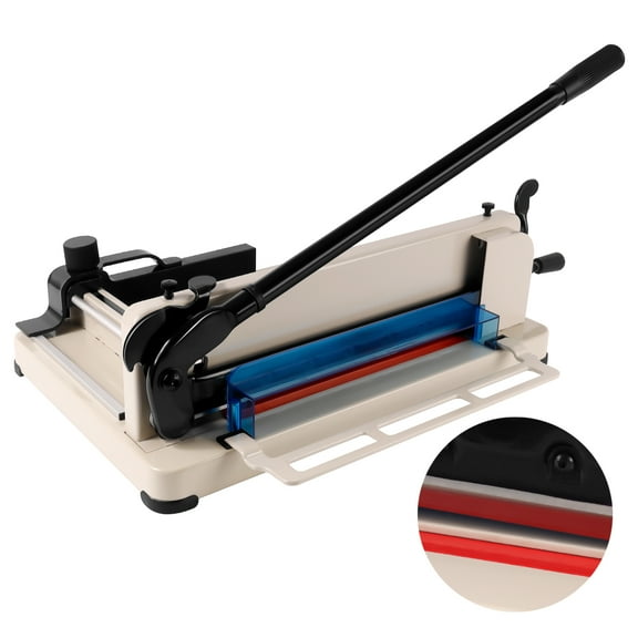 12" Guillotine A4 Paper Cutter, Adjustable Paper Clamps, 1.6 Inches Max Cutting Height Rotary Paper Trimmer with Hardened Steel Blade for Sharp Cuts, Great for Office, Business and Crafting Needs​