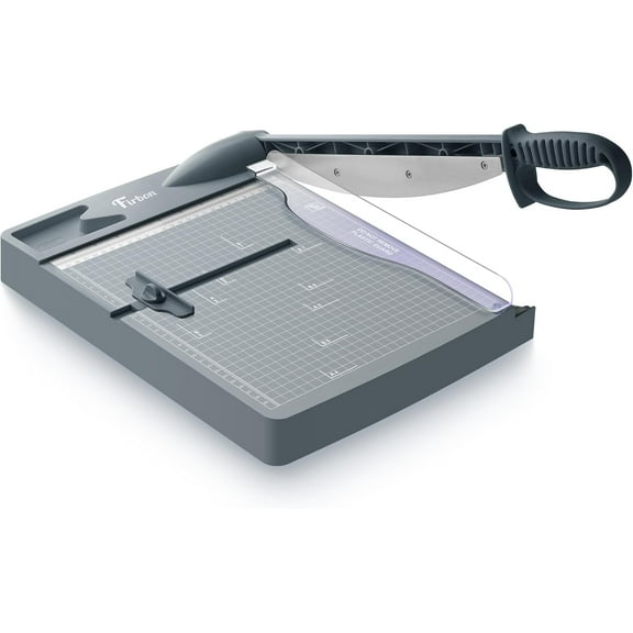 12" Guillotine Paper Cutter, Heavy Duty 30-Sheet Capacity Trimmer for Cardstock, Photos, Scrapbooking, Office, Classroom, Studio (Gray)