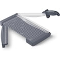 thumbnail image 1 of 12" Guillotine Paper Cutter with Hidden Ruler, Compact Heavy Duty 12-Sheet Capacity Trimmer for Cardstock, Photos, Scrapbooking, Office, Classroom, Studio (Gray), 1 of 8