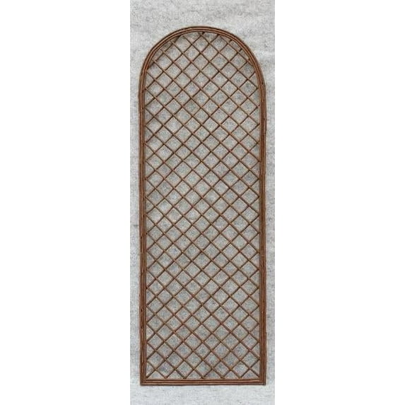 72''H 24''W Willow Arc Top Trellis Natural Willow Screen