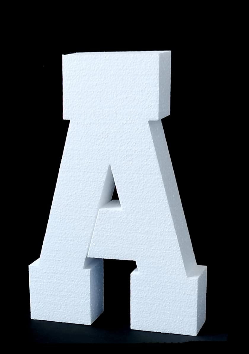 12"H Free Standing 2" Thick EPS Foam Letters Bottom Stable Wind Resistant for Party Signs and Games (Letter A)