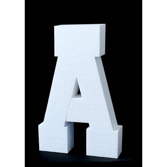 12"H Free Standing 2" Thick EPS Foam Letters Bottom Stable Wind Resistant for Party Signs and Games (Letter A)