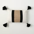 thumbnail image 1 of 12"H Sullivans Stripe Bolster Tasseled Pillow, Multicolor, 1 of 4
