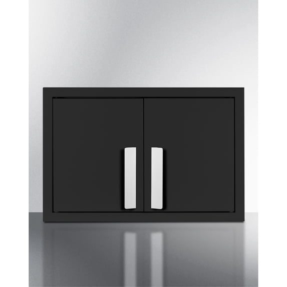 12" H x 18" W 2-door wall cabinet in black