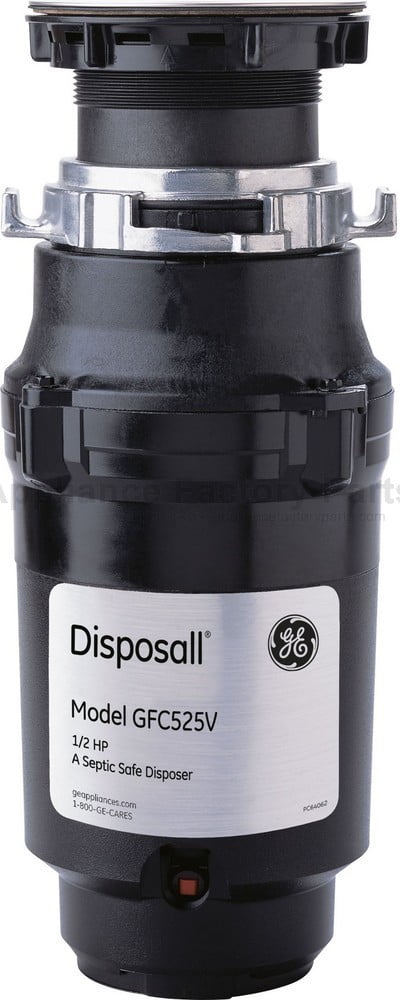GE 1/2 HP Continuous Feed Garbage Disposal with Stainless Steel Components