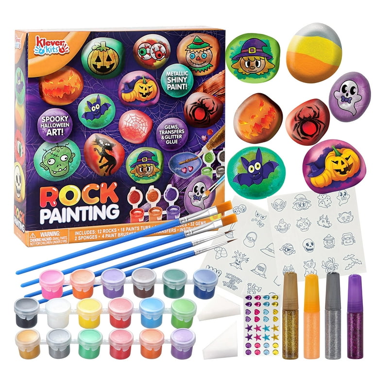 💥NEW💥Halloween Rock Painting Kit - Halloween Crafts for Kids