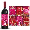 thumbnail image 1 of 12 Happy Valentine'S Day Wine Bottle Labels, Red And Pink Dating Stickers, Waterproof Stickers With Hearts And Roses, Confession Props, 3.9*5.9 Inches., 1 of 6
