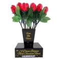 thumbnail image 1 of (12) Happy Valentine's Valentines Day Milk Chocolate Rose Bouquet One Dozen Red Sweetheart Roses Flower Wedding Anniversary Gifts for Her Wife Girlfriend Mother Daughter & CUSTOM Storage Carrier, 1 of 6