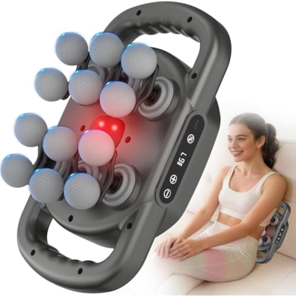 12 Head Massage Gun,Deep Tissue Percussion Massager with 9 Levels & 9 Modes,2600mAh Battery Cordless Electric Muscle Massager Tool for Back/Shoulder/Hand/Leg/Foot Full Body Muscle Pain Relief