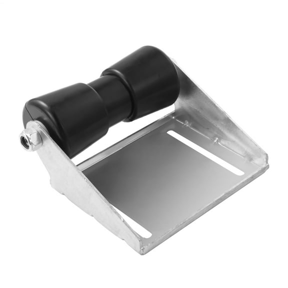 12" Heavy-Duty Boat Trailer Keel Roller with Bracket Assembly Kit, Boat Trailer Roller Galvanized Steel Black Rubber