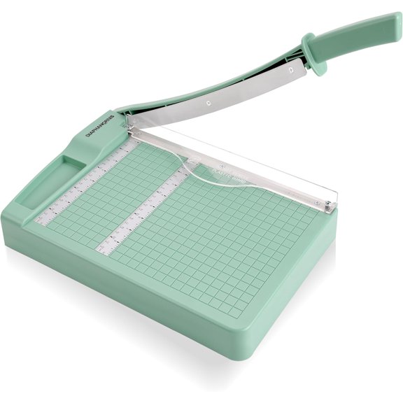 12" Heavy Duty Guillotine Paper Cutter – Professional Paper Trimmer with 4Cr13 Steel Blade, Cuts 10–12 Sheets, Precision Grid & Safety Guard for Office, Crafting & Classroom