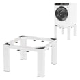 thumbnail image 1 of 12" Height Heavy-Duty Laundry Pedestal, Full Size Adjustable Washer Dryer Stand with Non-Slip Mat, 17-29.5" Adjustable Width Washing Machine Base for Refrigerator, Dishwasher, White, 1 of 1