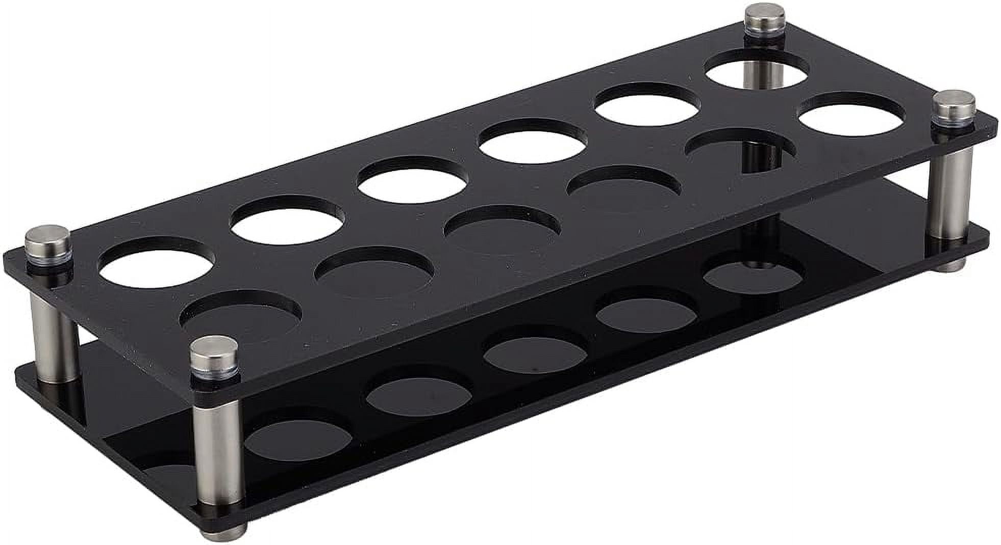 12-Hole Acrylic Beer Cup Holder with Iron Fitting Black 110x290mm ...