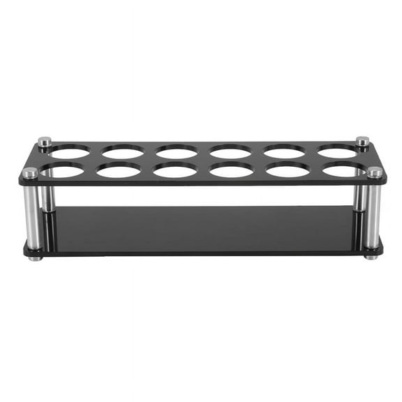 12-Hole Acrylic Cup Holder, Shot Glass Holder, Shot Glasses Organizer, Beer Wine Glass Holder Acrylic Wine Glass Holder,1 x cup holder,Black