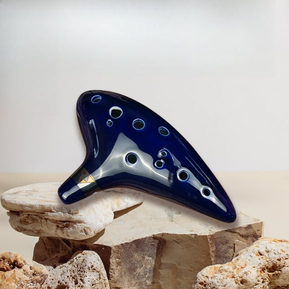 12 Hole Alto Ocarina C Key Ceramic Flute for Beginners Music Teaching Instrument Handcrafted Wind Instrument