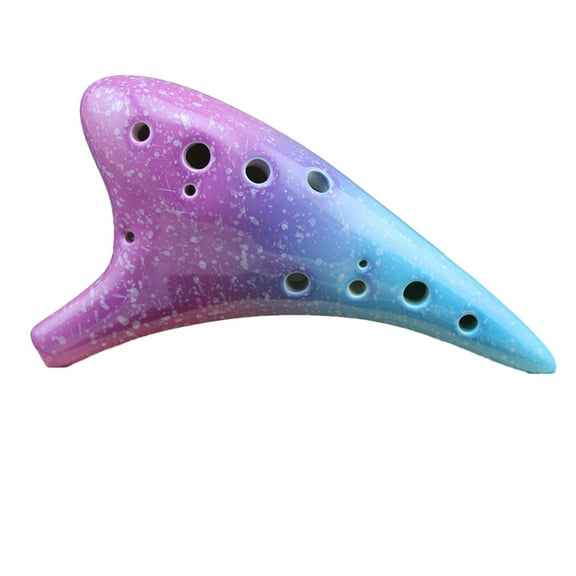 12 Hole Ocarina Graceful Shape Pottery Ocarina in Alto C ，Gradient Ocarina, beginner learning, Christmas gift
