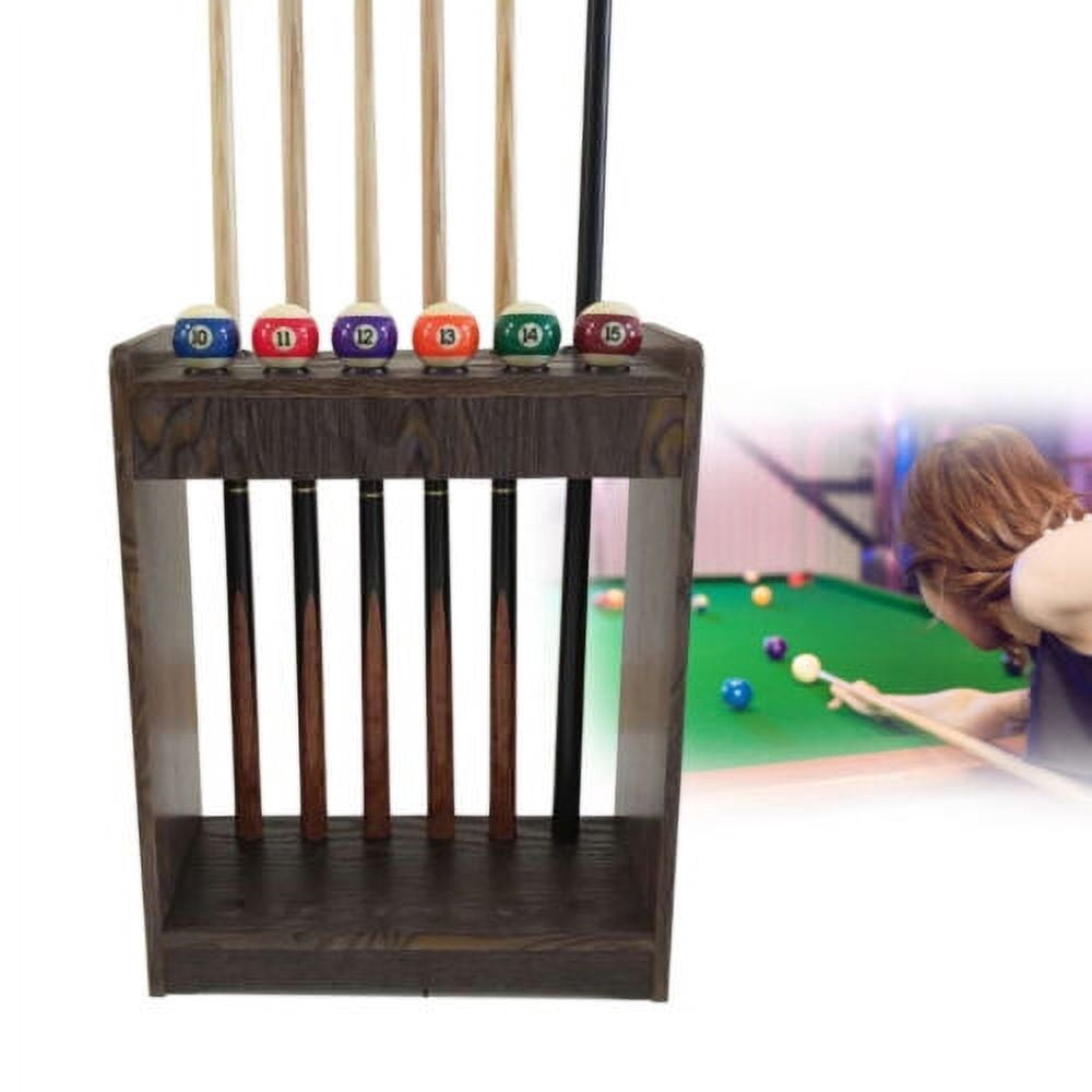 Pool Raks 12 Hole Pool Cue Rack Stick Holder Floor Stand Billiard Cue Rack Wood ...