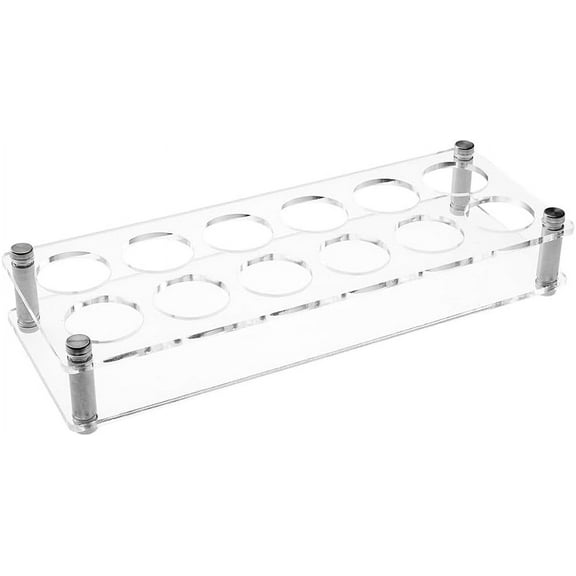 12-Hole Shot Glass Organizer 1.5 Inch Hole Acrylic Rectangle Shot Glass Set Shots Glasses Tray Holder Clear Shots Glasses Tray for Christmas Party Club Bar Drinking
