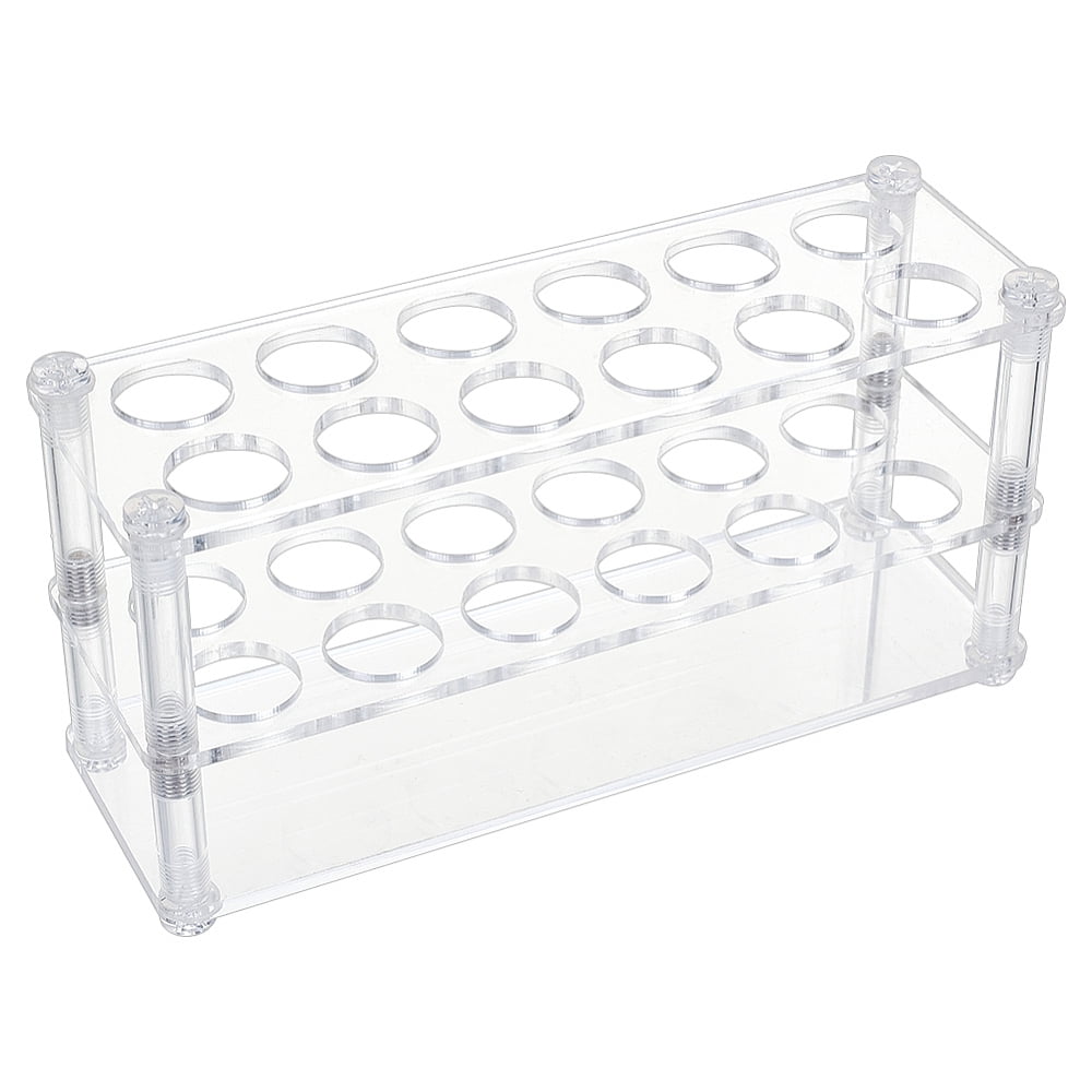 12 Holes Acrylic Test Tube Rack 10ML Test Tube Display Stands 6mm Hole ...