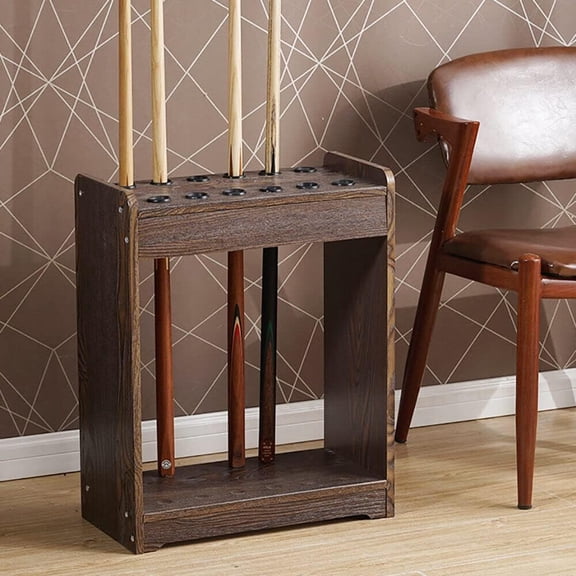 12 Holes-Golf Club Billiards Pool Cue Rack, Golf Billiards Stick Stand Holder, Fishing Rod Billiard Cues Golf Club Organizer Display Stand Golf Putter Rack Storage Sports Supply