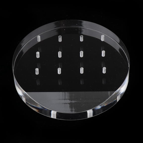 12 Holes Nail Holder File Bit Exhibition Stand Nail Grinding Head Display Base For Nail Art Salon Transparent