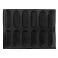 thumbnail image 1 of 12 Holes Silicone Pan-Non-Stick Perforated French Bread Pan Forms,Hot Dog Molds, Baking Liners Mat Mould, 1 of 9