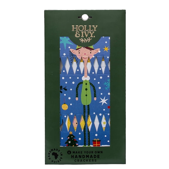 12" Holly & Ivy Make Your Own Christmas Character Party Crackers - Makes 6