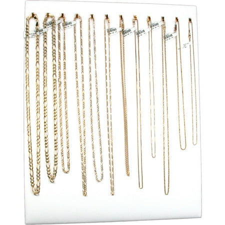 12 Hook White Chain Necklace Display Jewelry Easel New