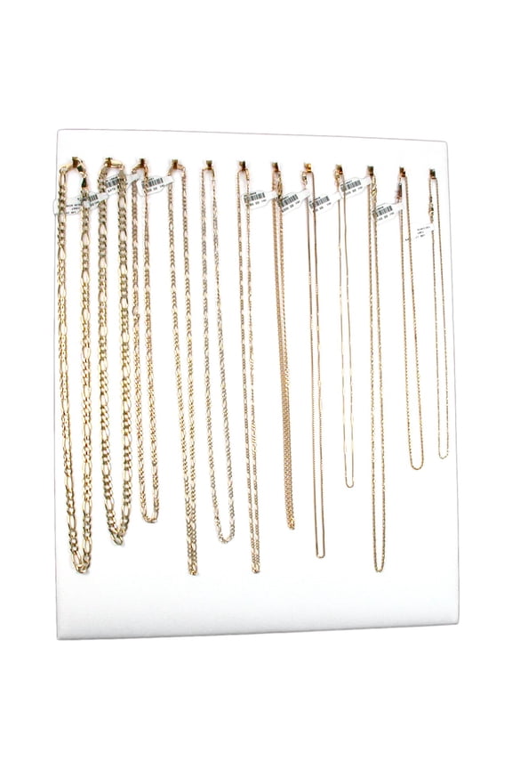 12 Hook White Chain Necklace Display Jewelry Easel New