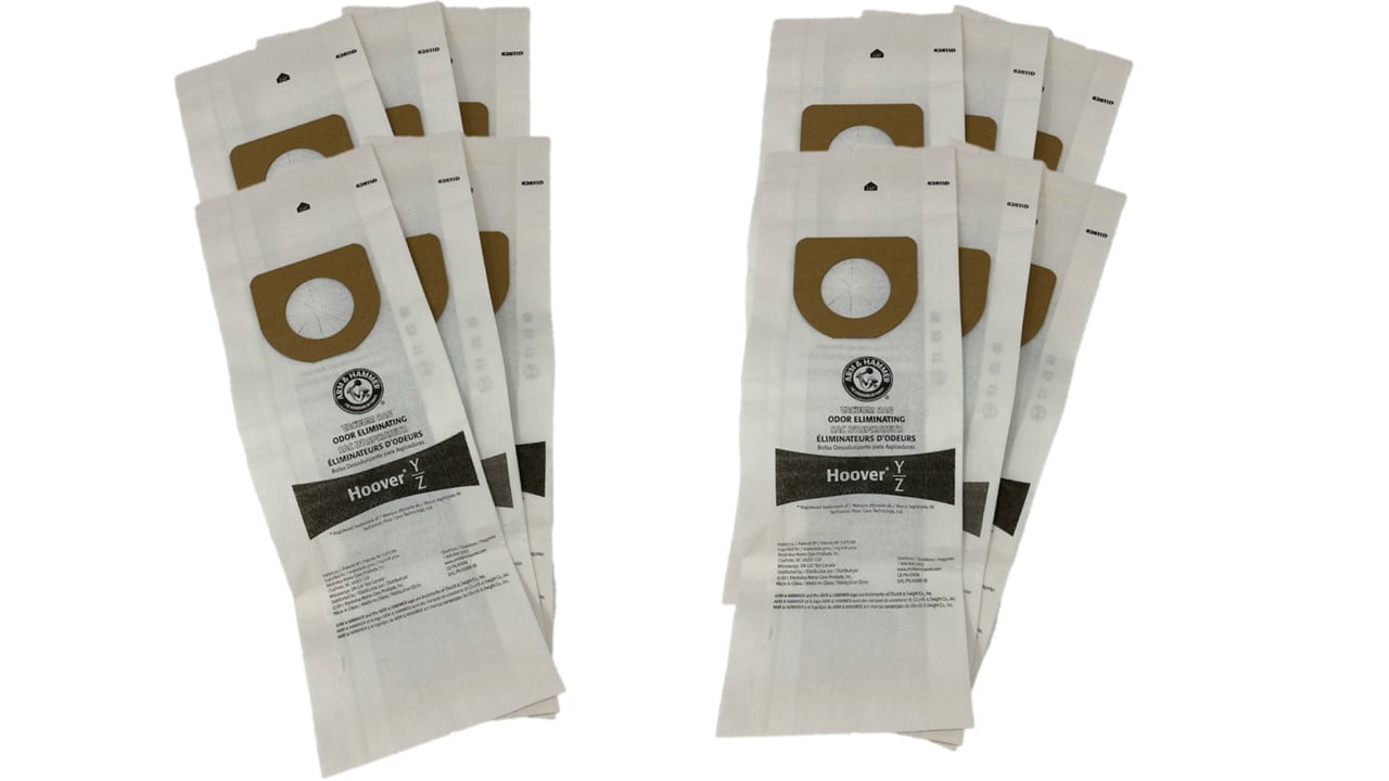 Hoover Type Y & Z Upright Vacuum Cleaner Bags, 12 Pack, Fits Windtunnel