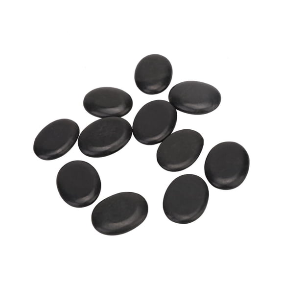 12 Hot Stones for Massage Natural Basalt Massaging Rocks Portable Heating Warm Stone for Spa Warming Therapy Massage