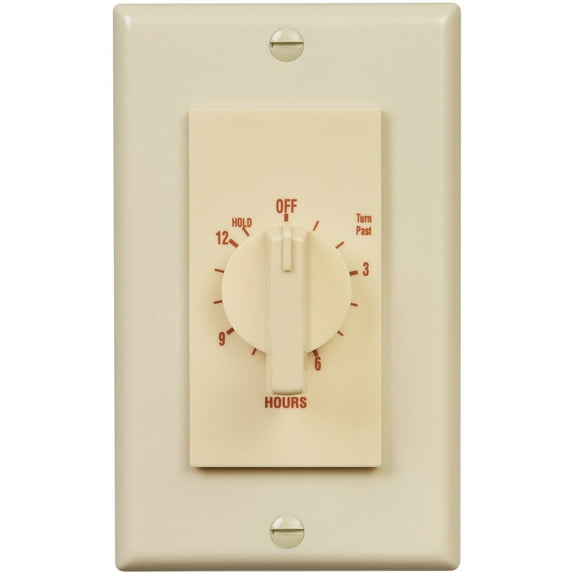 Broan-NuTone 71V 12-Hour Time Control, 20/10 amps, 5" x 3.63" x 3", Ivory
