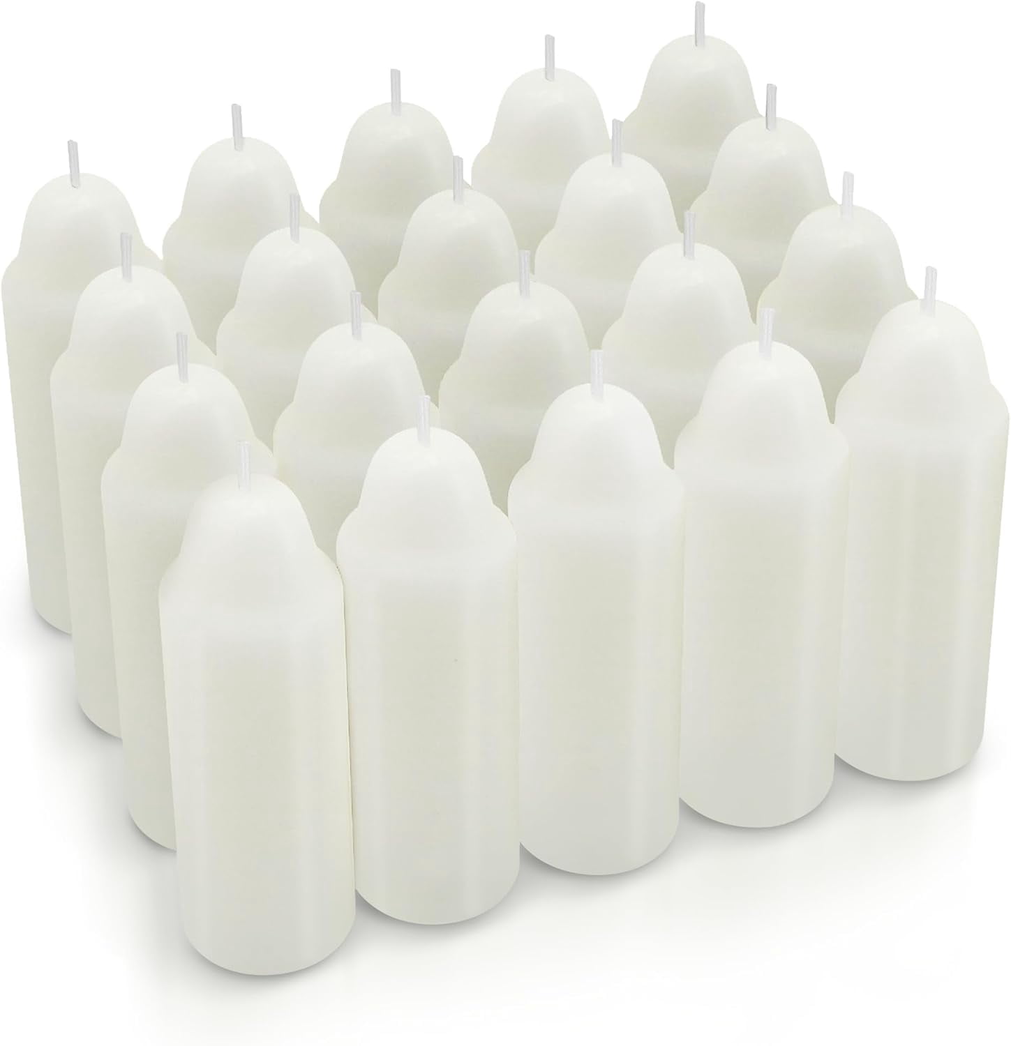 12-Hour White Candles Compatible with Candle Lanterns, Long-Burning Candles for Outdoor, Camping, Emergency, Survival Emergency Preparedness- 20Pack