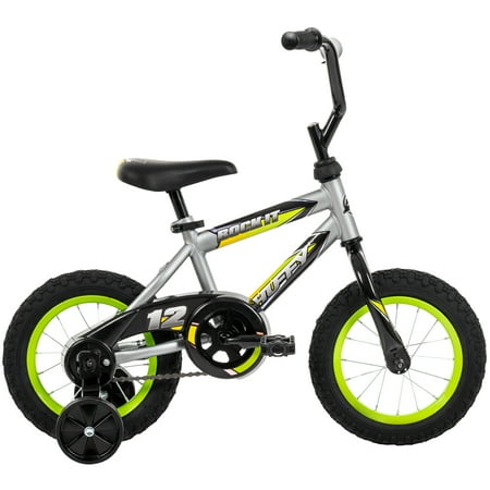 Huffy 12" Rock It Kids' Bike, Fits Riders 3'1" - 3'5", Gray, Child, Boy's