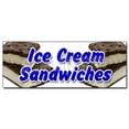 thumbnail image 1 of 12" ICE CREAM SANDWICHES DECAL sticker cones homemade sundae waffle flavors, 1 of 1