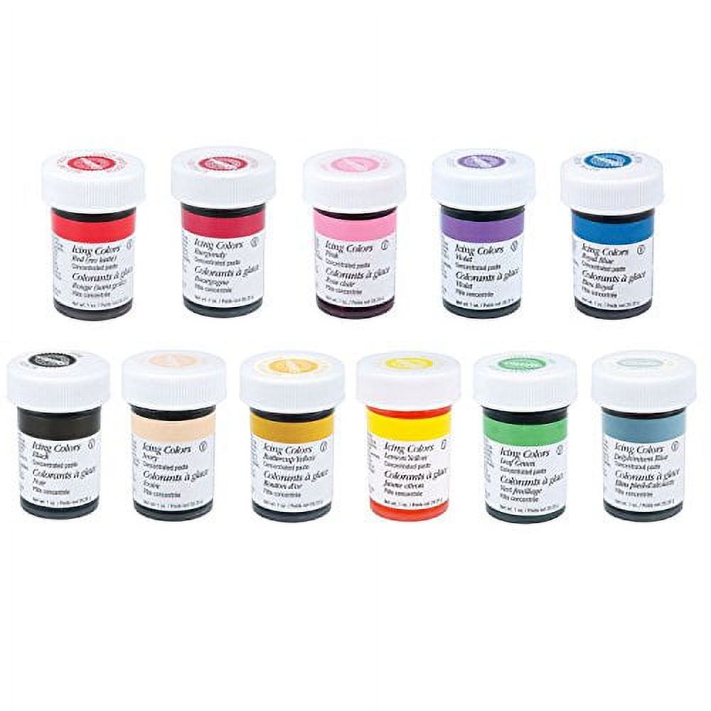 12 Icing Color Set Includes 12 Large 1 Ounce Containers Of Icing Color