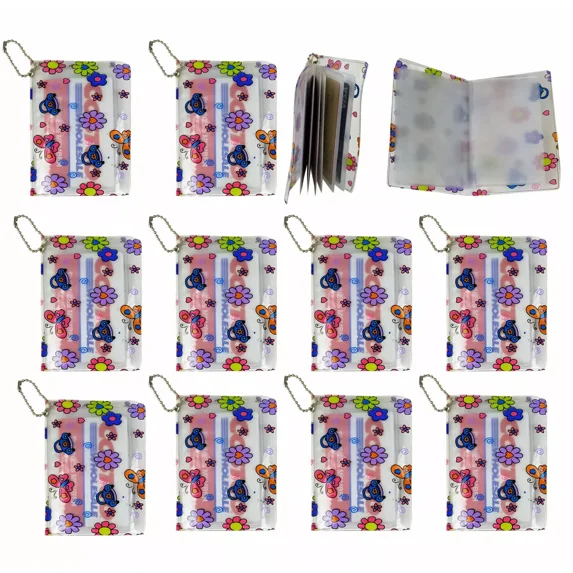 12 Id Credit Card Holder Organizer Book 6 Inner Pockets 2 Side Compartment