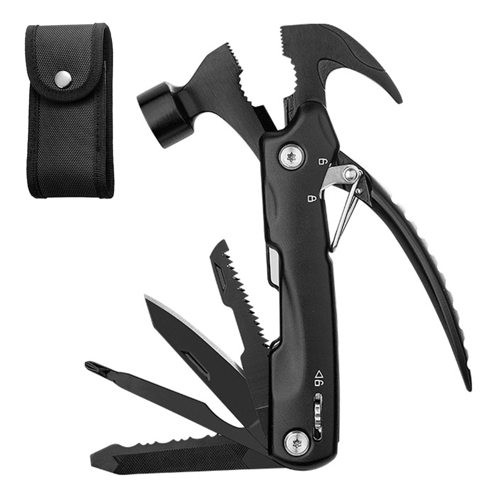12 In 1 Mini Hammer Camping Equipment Portable Multi Function Survival Tool Men S Gift Diy Craftsmen Cool And Unique Birthday Christmas Gift Idea