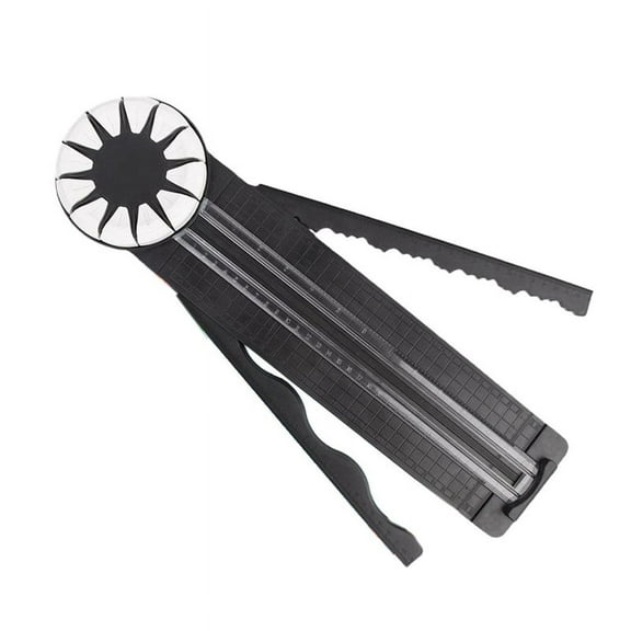 12-In-1 Rotary Paper Trimmer Cutting Tool with 12 360 Rotating Cutting Heads DIY Straight Line Hand Paper Cutter Tool