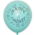 thumbnail image 1 of 12 In. Blue "Baby Shower" Latex Party Balloons - 10 Ct., 1 of 1