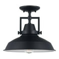thumbnail image 1 of 12 In. Monteaux 1-Light Black Semi- Flush Mount, 1 of 7