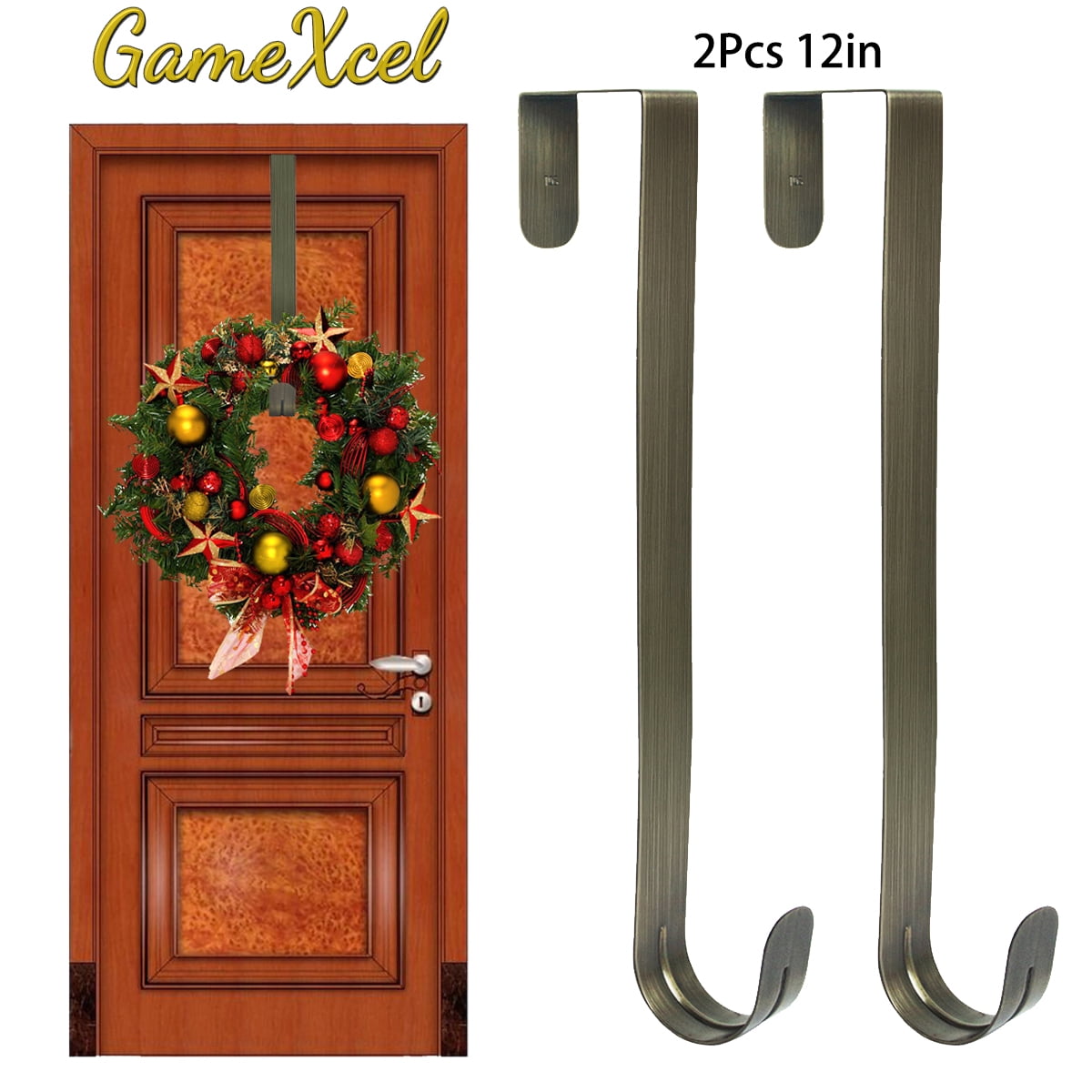 12 In Wreath Hanger Metal Wreath Holder Door Hook for Xmas