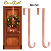 12 In Wreath Hanger - Metal Wreath Holder - Door Hook for Xmas Easter Spring Wreath - Front Door Hanger Copper - 2Pcs